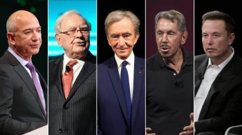 Tài sản của 5 người giàu nhất thế giới tăng gấp đôi sau 3 năm